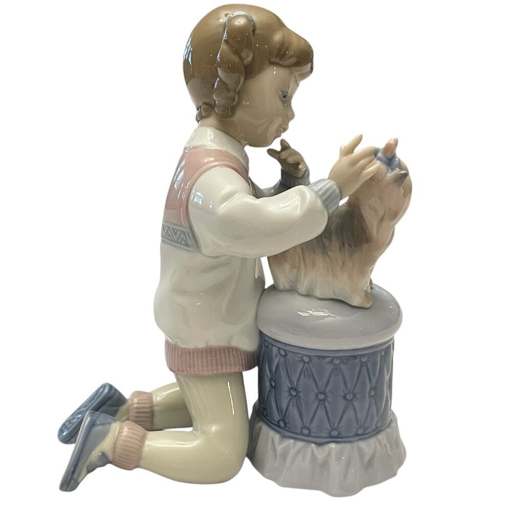 Vintage LLADRO 7" Porcelain Figurine "MY PRETTY PUPPY" #6635 No Box From Spain - Picture 3 of 5